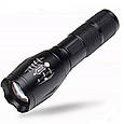Металевий світлодіодний ліхтарик 1000LM T6 з функцією зуму та 3 режимами. Flashlight., фото 8