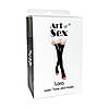 Панчохи вінілові сексуальні Art of Sex — Lora з відкритими пальцями та п'ятою, розмір S, червоні, фото 4