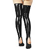Панчохи вінілові сексуальні Art of Sex — Lora з відкритими пальцями та п'ятою, розмір S, чорні, фото 2