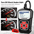 Діагностичний сканер для авто KONNWEI KW310 OBD2 для читання і стирання коду помилки двигуна., фото 7