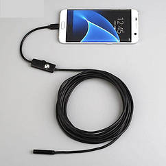 Ендоскоп c камерою: Ø5,5 мм 1 метр. Бороскоп для Android / PC. inscam / AN98.