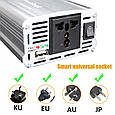 Автомобільний інвертор 12 V 220 V MeetRock Power Inverter DC to AC 12 V to 220 V 2000 W max, фото 7