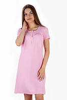 Женская ночная сорочка / стрейч - кулир 44, светло-розовый 46, светло-розовый