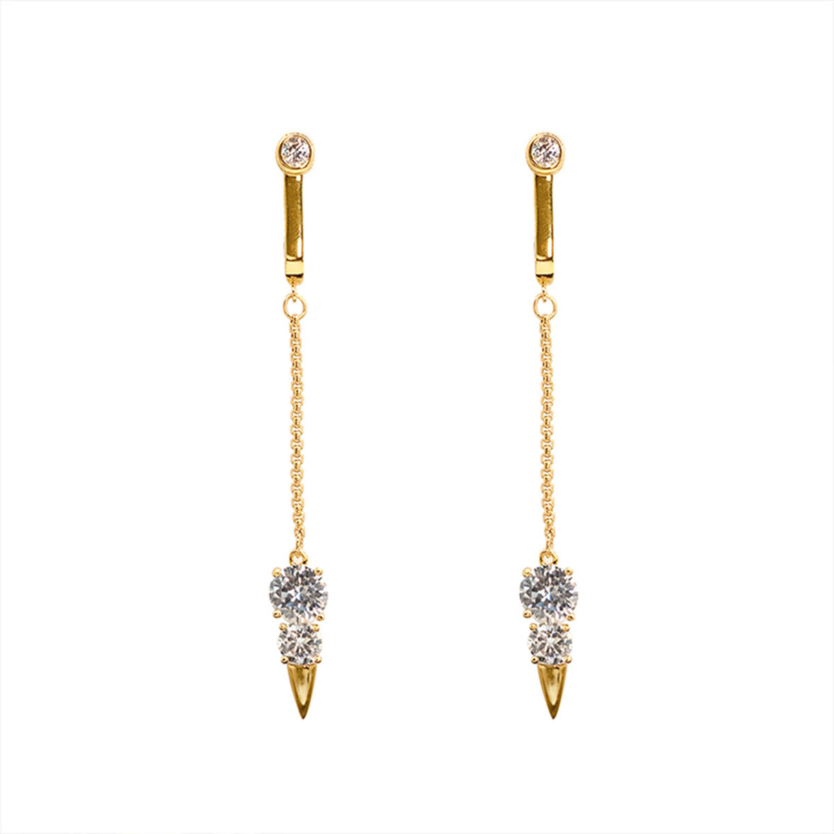 Прикраси для клітора та статевих губ UPKO Non-pierced Jewelry Snowman з гірським кришталем, золотисті, фото 1