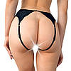 Трусики жіночі еротичні з відкритим доступом чорні Art of Sex — Mia, розмір XS-M, фото 2