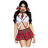 Костюм еротичний школярки Miss Prep School Leg Avenue, 4 предмети, червоний, M/L, фото 2
