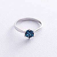 Серебряное кольцо с топазом "Лондон Голубой" 
GS-01-017-33. Zipexpert