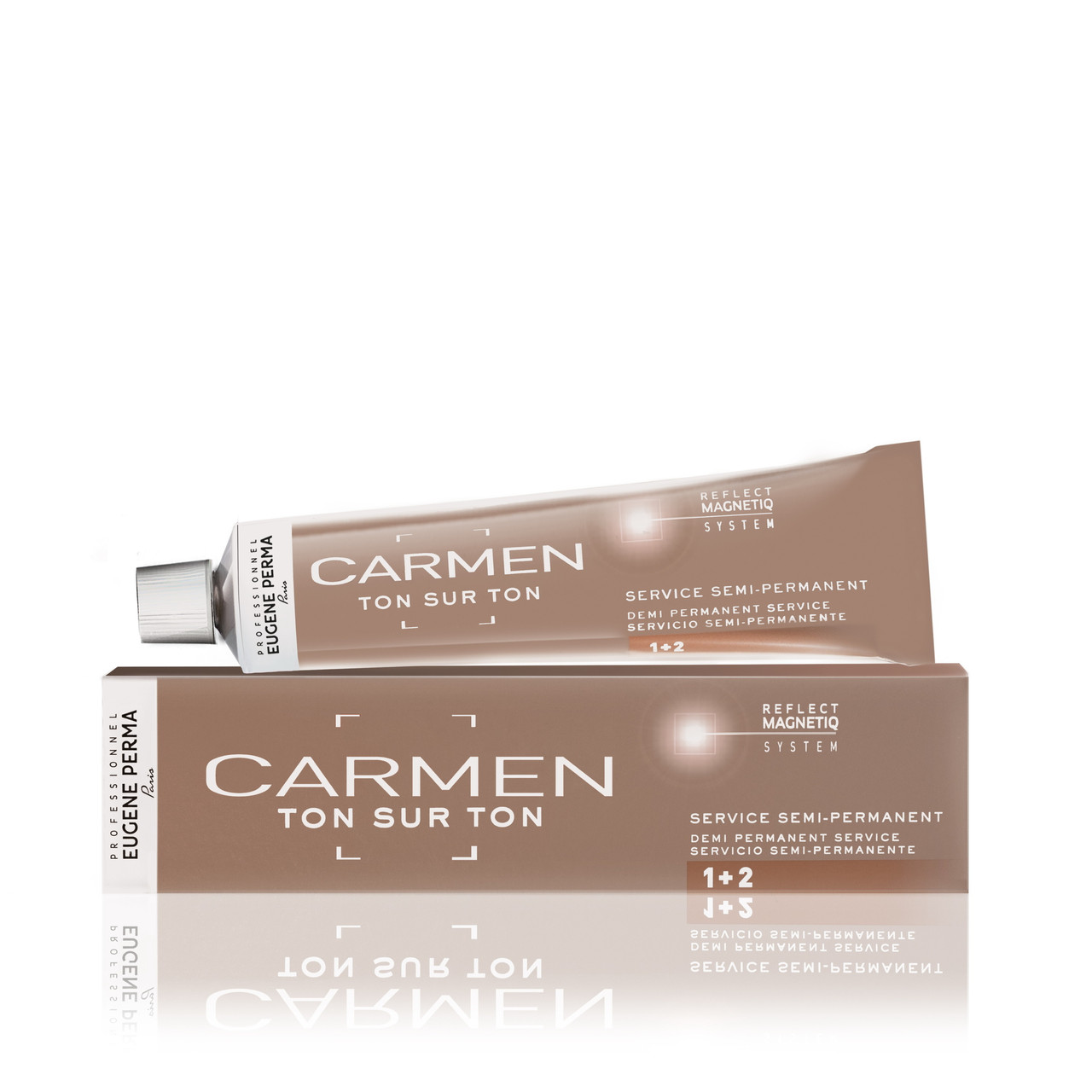 Напівперманентна Фарба для волосся Eugene Perma Professional Paris Carmen Тon sur Ton 6*12 Темний Блондин Попільний Ірисовий 60 мл