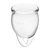 Менструальні чаші Satisfyer Feel Confident (Transparent), 15 мл і 20 мл, мішечок для зберігання, фото 3