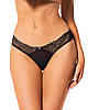 Трусики жіночі еротичні чорні Obsessive Bella Rou panties XL/2XL, фото 3