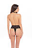Боді з відкритою спиною PLUNGE IN TEDDY BLACK, S/M, фото 3