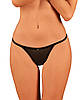 Трусики жіночі чорні Obsessive Celia Noir thong XL/2XL, фото 3