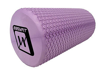 Масажний ролик EasyFit Foam Roller 30 см Бузковий