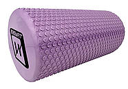 Масажний ролик EasyFit Foam Roller 30 см Бузковий, фото 3