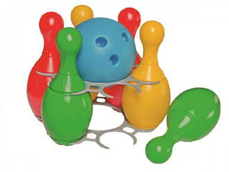 Набір для гри в боулінг 2 "ТехноК" (кеглі та шар)