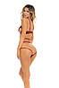 Боді сексуальне відкрите Walk Away Crotchless Teddy Burgundy, S/M, фото 3