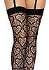 Панчохи чорні еротичні Leg Avenue Heart net thigh highs OS Black, фото 5
