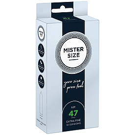 Презервативи Mister Size — pure feel — 47 (10 condoms), товщина 0,05 мм