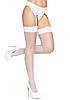 Панчохи білі Leg Avenue Backseam Thigh Highs OS White, фото 4