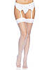 Панчохи білі Leg Avenue Backseam Thigh Highs OS White, фото 5