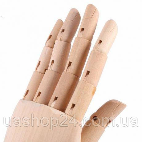Деревянная рука манекен UASHOP 18см модель для держания товара для рисования правая UASHOP - фото 2 - id-p1887489905