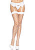 Панчохи велика сітка білі Leg Avenue Fence Net Thigh Highs OS White, фото 2