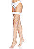 Панчохи велика сітка білі Leg Avenue Fence Net Thigh Highs OS White, фото 3