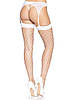 Панчохи велика сітка білі Leg Avenue Fence Net Thigh Highs OS White, фото 4