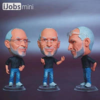 Фігурка Стів Джобс 7 см Фігурка Steve Jobs з великою головою ПВХ статуетка Стів Джобс на підставці
