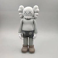 Статуэтка Kaws Companion серого цвета 18 см Дизайнерская игрушка Кавс серый UASHOP