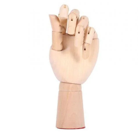 Деревянная рука манекен UASHOP 18см модель для держания товара для рисования левая UASHOP - фото 5 - id-p1887490560