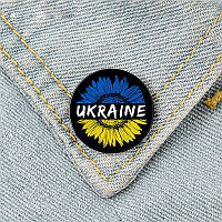 Значок подсолнух UASHOP Пин Украина Украинские пины Значок Украина UASHOP