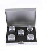 Игральные кости для покера UASHOP Портативные Алюминиевый сплав В наборе 5 игральных костей UASHOP