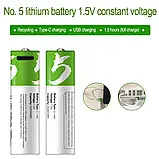 Батарейки AA акумуляторні з роз'ємом USB Type-C від Smartoools на 1.5V/2600mWh — 4 ШТ., фото 4