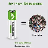 Батарейки AA акумуляторні з роз'ємом USB Type-C від Smartoools на 1.5V/2600mWh — 4 ШТ., фото 8