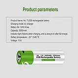 Батарейки AA акумуляторні з роз'ємом USB Type-C від Smartoools на 1.5V/2600mWh — 4 ШТ., фото 9