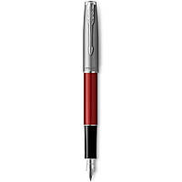 Ручка перьевая Parker SONNET 17 Essentials Metal and Red Lacquer CT FP F