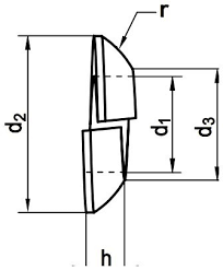 Конструкция шайбы DIN 74361 схема