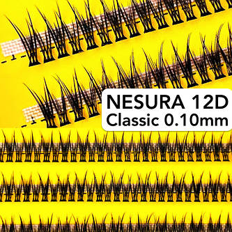 Вії Nesura Classic 12D 0.10 V Ластівки