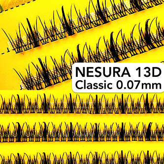 Вії Nesura Classic 13D 0.07 Ластівка + Промінь