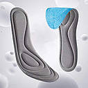 Устілки антибактеріальні з ефектом пам'яті Memory Insoles Gray Розмір 35-36, фото 6