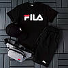 Мужской спортивный костюм ФИЛА  футболка и шорты Fila комплект мужской двойка 2в1 повседневный модный, фото 9