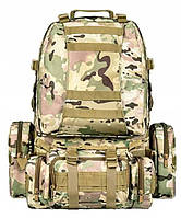 Тактичний армійський рюкзак з підсумками на 50-60 літрів (мультикам)