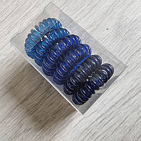 Гумки спіралі для волосся 6 шт. Esmara, колір синій