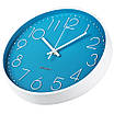 Настінний годинник кварцовий безшумний круглий інтер'єрний красивий Losso Premium CW-30 - Блакитний, фото 7