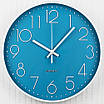 Настінний годинник кварцовий безшумний круглий інтер'єрний красивий Losso Premium CW-30 - Блакитний, фото 8