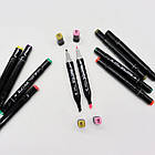 Маркери для скетчингу 80 шт, з сумкою / Двосторонні маркери для малювання / Набір маркерів, фото 8