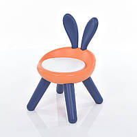 Детский пластиковый стульчик Bambi Зайка HA-039-7 Сине-оранжевый