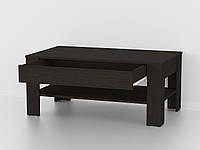Журнальный столик с нишами для хранения, журнальный столик прямоугольный, размер мм: 1100х480х650, цвет венге