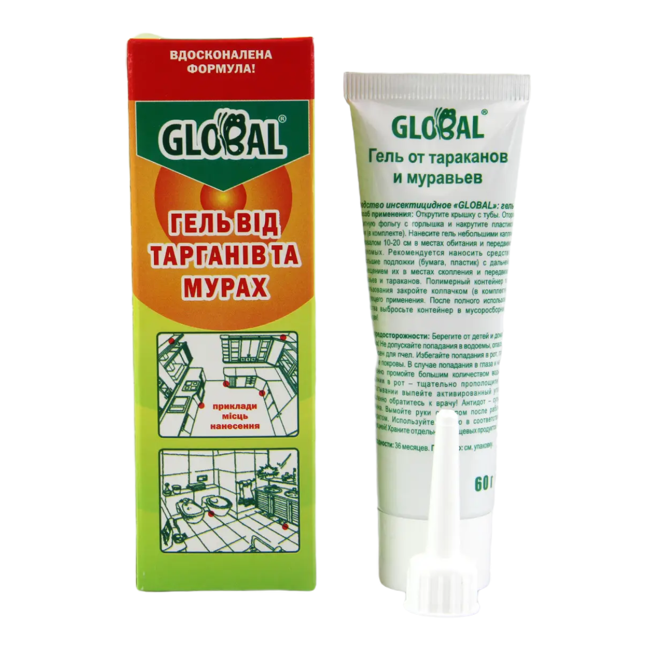 Гель від тарганів і мурах Global 60 г